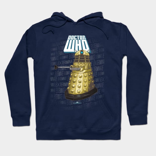 DALEK Dr. Who's Minimalist Fine Art Hoodie by TomRyansStudio